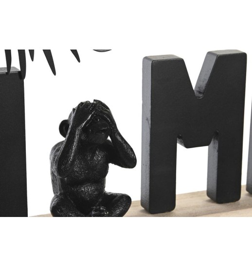 DECORACAO METAL/MDF 40*5*24 PRETO...