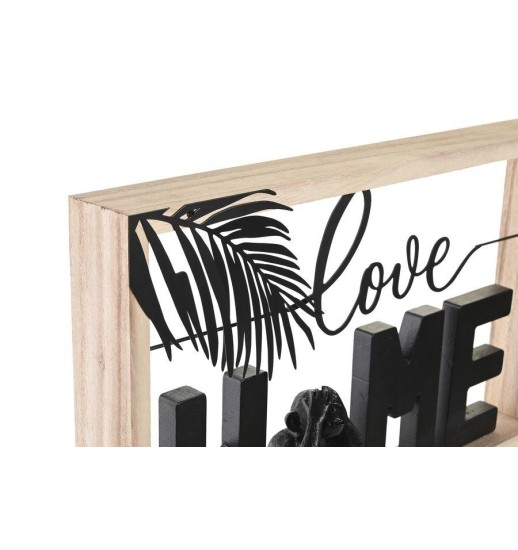 DECORACAO METAL/MDF 40*5*24 PRETO...