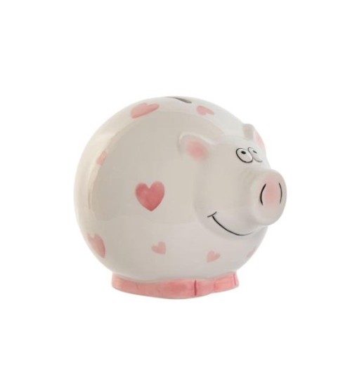 FIGURA PORCO MEALHEIRO 15*13*12 ROSA...