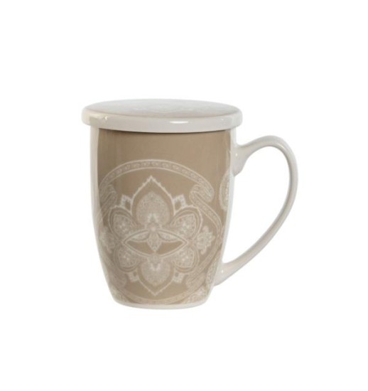 CANECA DE INFUSAO PORCELANA/INOX...