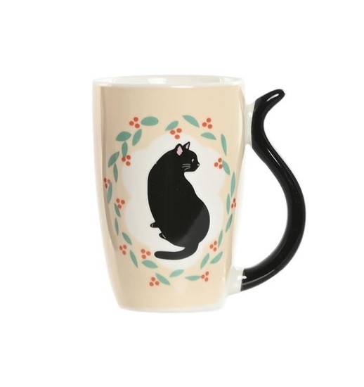 CANECA PORCELANA AMARELO C/GATO...