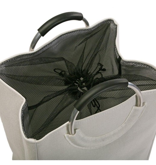 CESTO DE ROUPA C/ASA 46*30*55CM CINZA...