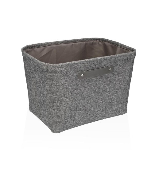CESTA RETANGULAR 38*26*25CM CINZA -...