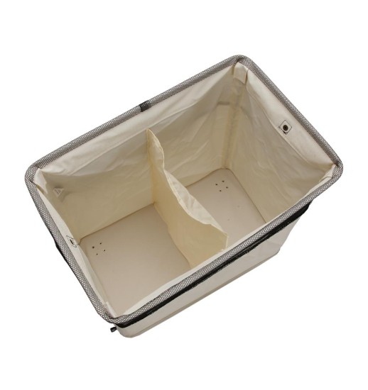 CESTO DE ROUPA 2 COMPARTIMENTOS BEGE...