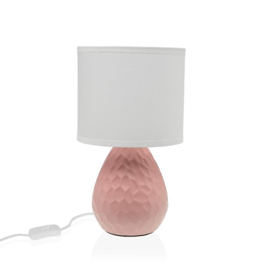 CANDEEIRO DE MESA ROSA/BRANCO...
