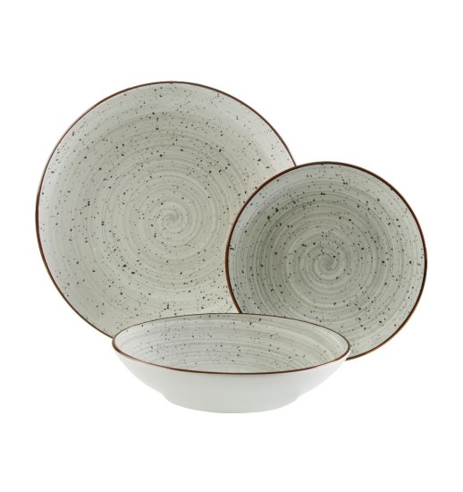 SERVIÇO DE LOUÇA 18 PEÇAS LUA CINZA...