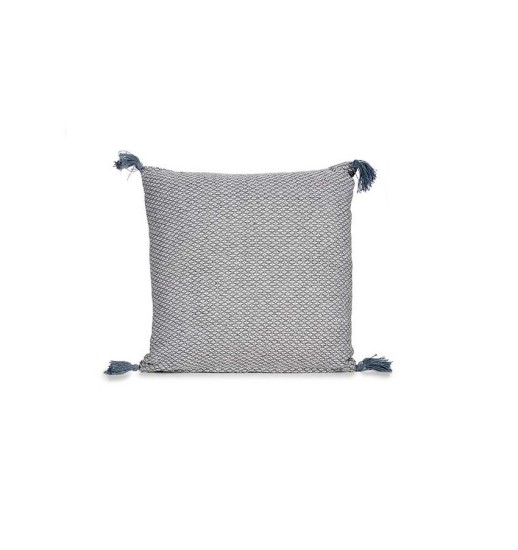 ALMOFADA C/PONPONS 45*45CM AZUL -...
