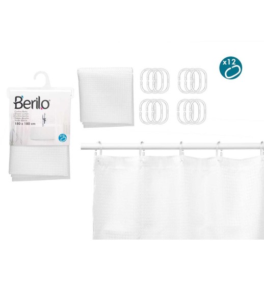 CORTINADO WC POLIESTER BRANCO COM...