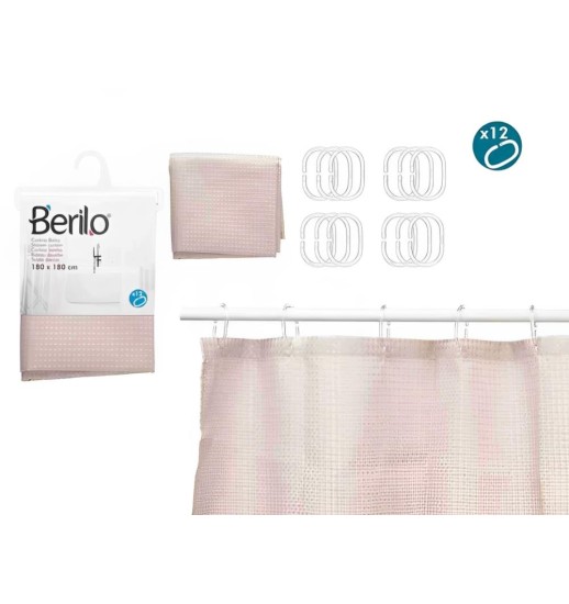 CORTINADO WC POLIESTER BEGE COM...