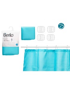 CORTINADO WC POLIESTER AZUL...