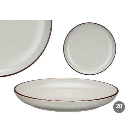 PRATO SOBREMESA 20CM CINZENTO - 10546/25