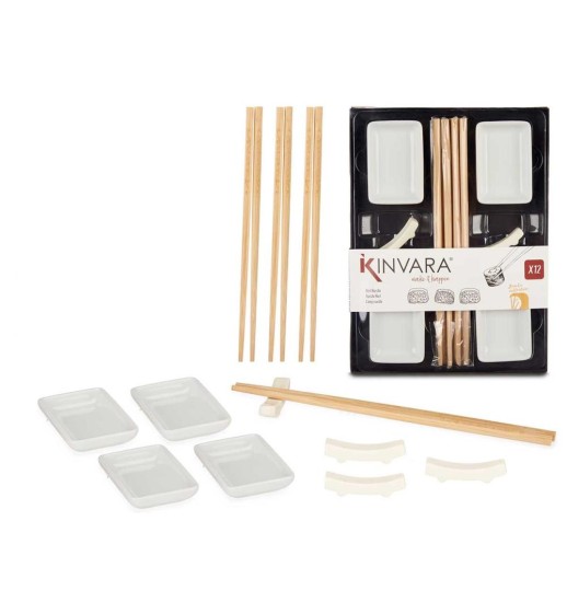 CONJUNTO SUSHI BRANCO 12 PEÇAS...