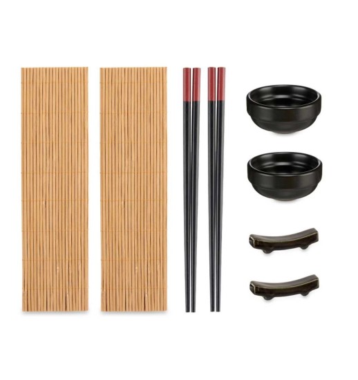 CONJUNTO SUSHI CERAMICA E BAMBU 8...