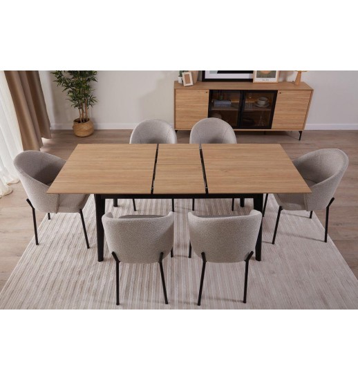 MESA SALA 160*90*76 EXT. NORMA OAK