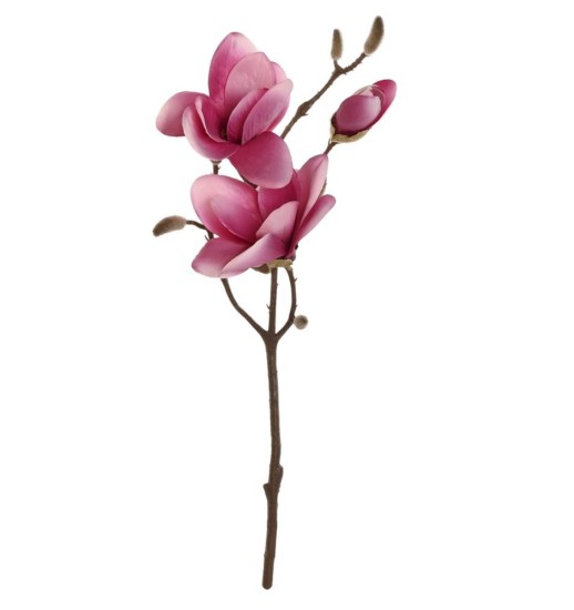 FLOR MAGNOLIA TECIDO 22*13*50 ROSA -...