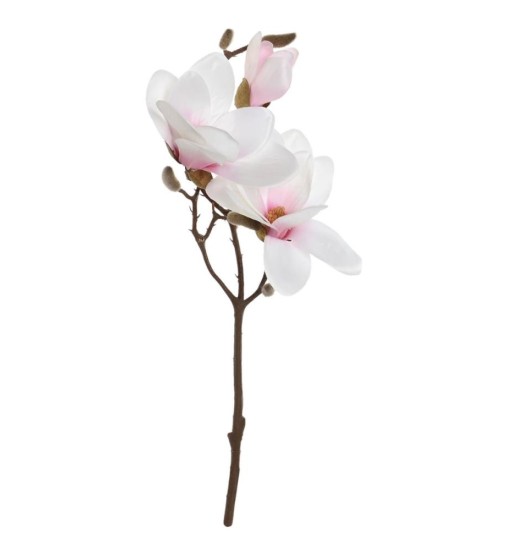 FLOR MAGNOLIA TECIDO 22*13*50 BRANCA...
