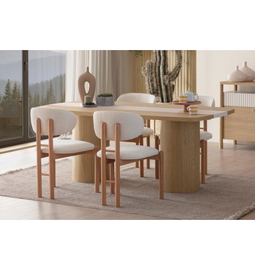 CADEIRA ALEXA OAK+CREME