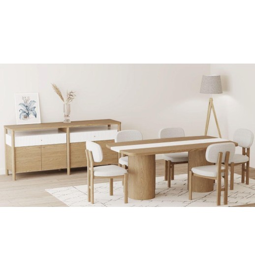 CADEIRA ALEXA OAK+CREME