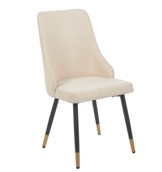 CADEIRA BEGE PÉS PRETOS - 139334377