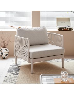 CADEIRAO COM ALMOFADAS BEGE...