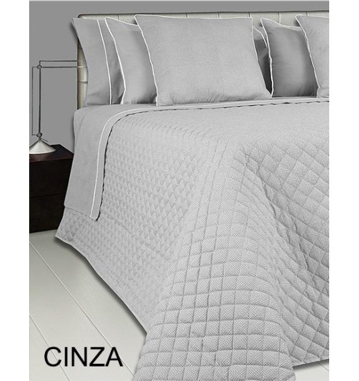 COLCHA BOUTIE GABY 250*260 CMS CINZA...