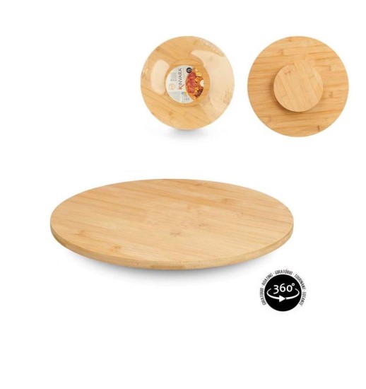 TABUA REDONDA GIRATORIA BAMBU 35CM -...