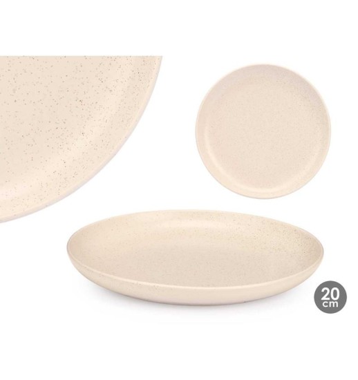 PRATO SOBREMESA 20CM BRANCO CREME -...