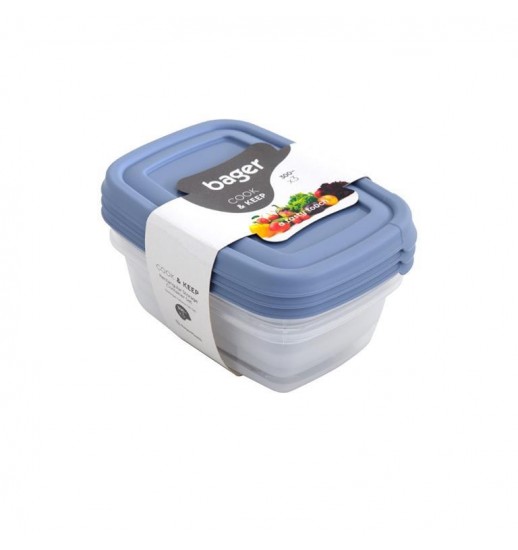 CONJ. 3 CAIXAS PLASTICAS RECT. 300ML...