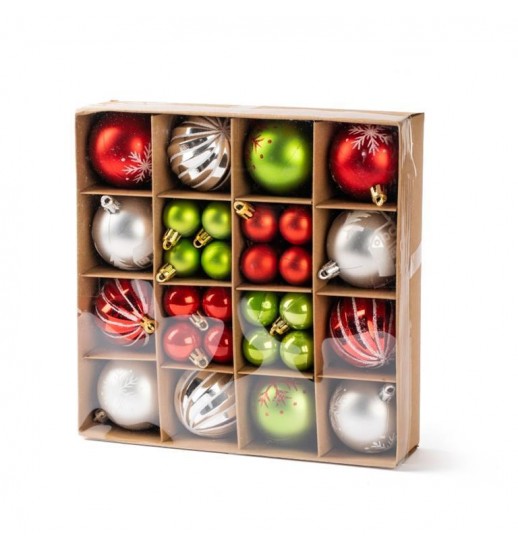 CONJ.16 BOLA NATAL P/PENDURAR SORTIDO...