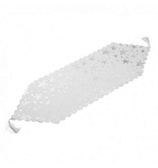 CAMINHO DE MESA ESTRELAS PRATEADAS...