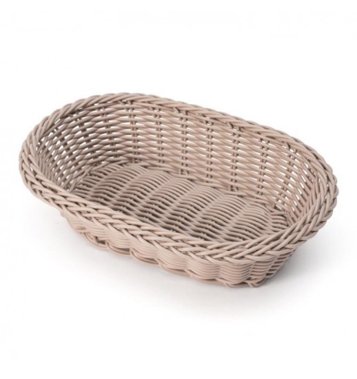 CESTO P/PAO OVAL TAUPE 24*16*7CM  -...