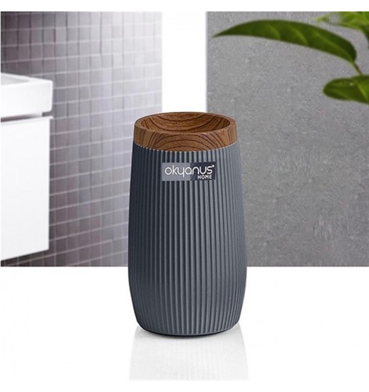 COPO WC ANTRACITE E MADEIRA - 099863482