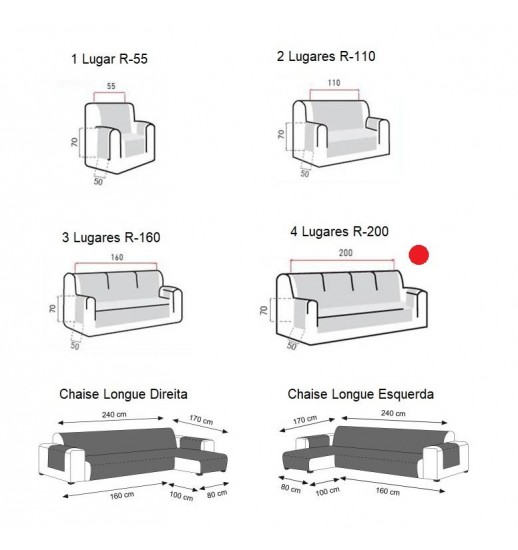 CAPA SOFA 4LUG PROTETOR ACOLCHOADO...