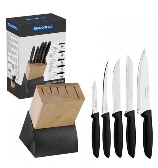 CONJ. 6 FACAS C/SUPORTE TRAMONTINA...