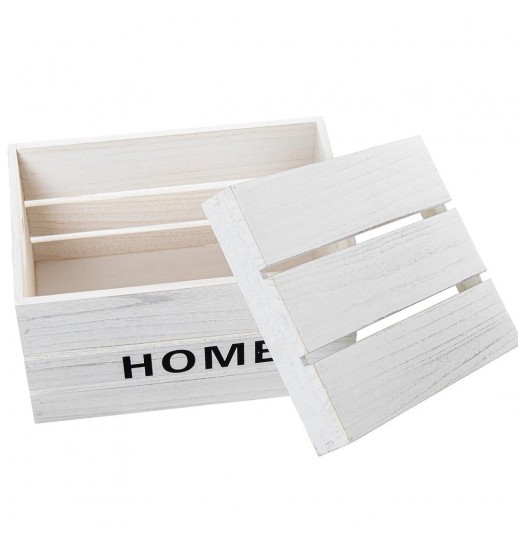 CAIXA DE ARRUMACAO EM MADEIRA BRANCO...