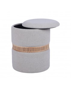 PUFF REDONDO CINZA C/TAMPA...