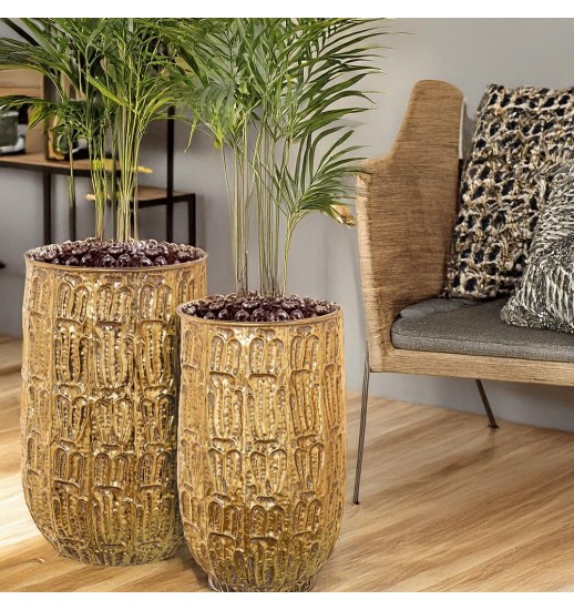 VASO METAL DOURADO GRANDE 37*56CM...