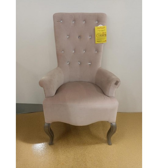 CADEIRAO VELUDO CINZA 110.5 -...