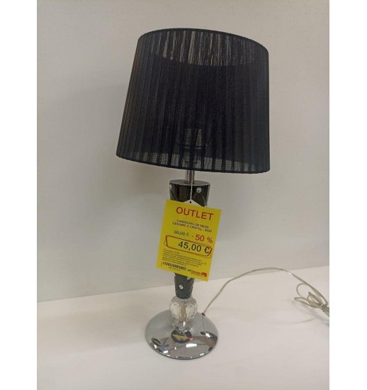 CANDEEIRO DE MESA CERAMIC E CRISTAL -...