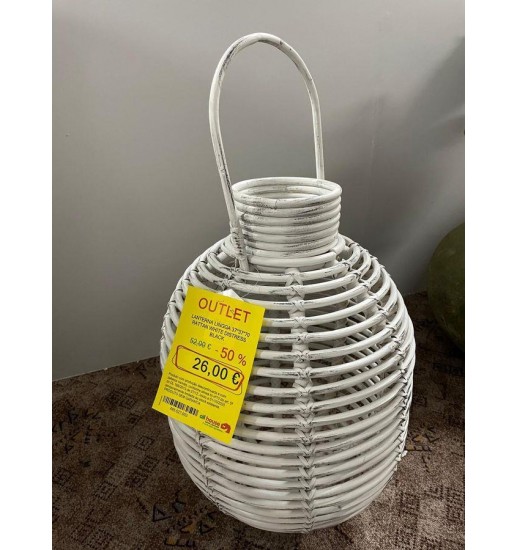 LANTERNA LINGGA 37*37*70 RATTAN WHITE...