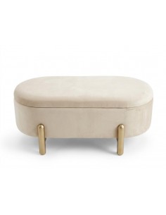 BANQUETA BEGE PEQUENA C/PES...