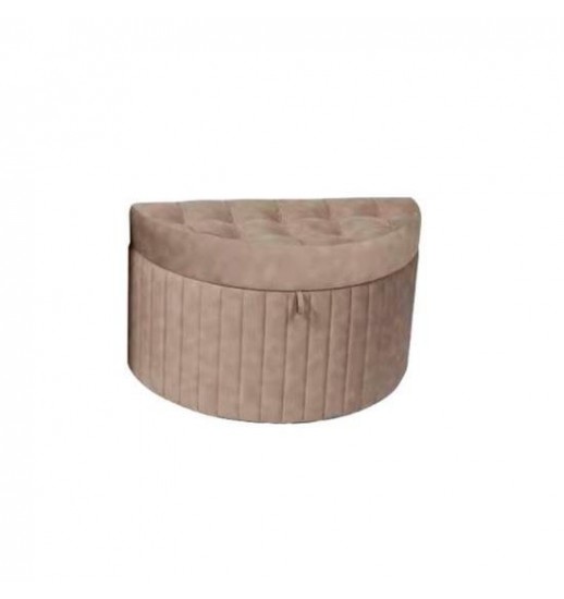 PUF/BAU MEIA LUA TAUPE PEQUENO...