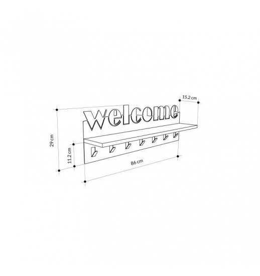 CABIDE AFEIRA HANGER WELCOME 86*15*27...