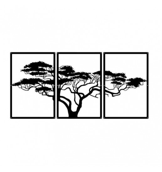 QUADRO AFEIRA METAL WALL AFRIKA AGACI...