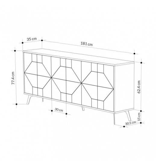 CONSOLA AFEIRA DUNE 181*35*77 HITIT -...