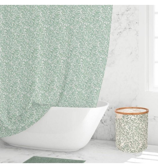 CORTINA DE DUCHE FOLHAS VERDES C/12...