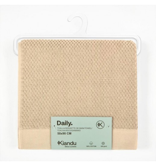 TOALHA DAILY 100%ALG. 50*90CM TOSTADO...