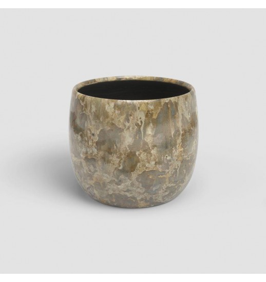 VASO CALISTO 18CM VD VERDE DOURADO -...