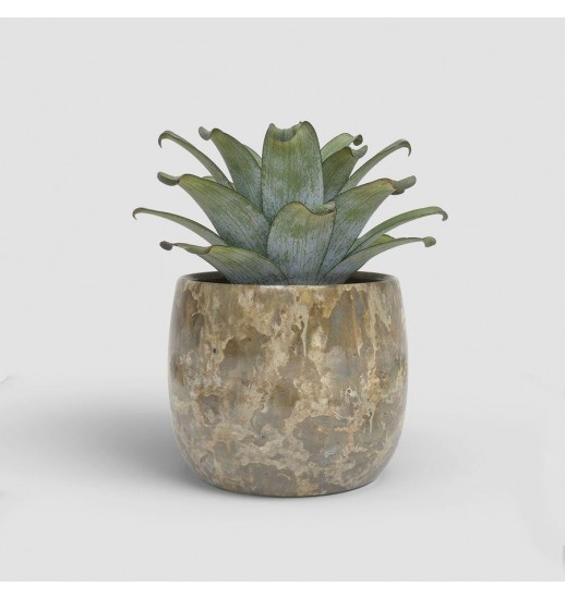 VASO CALISTO 18CM VD VERDE DOURADO -...
