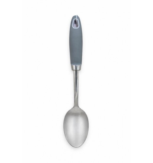 COLHER ARROZ INOX CABO CINZA  -...